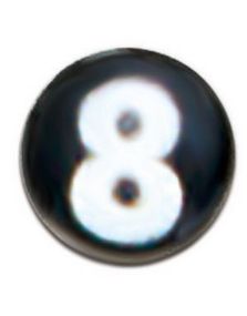 Eight Ball - Svart Dermal Anchor Kula
