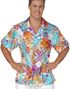 Blå Hawaiiskjorta med Blomstermotiv