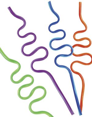 12 st Återanvändbara Swirly Straws – Vågiga Sugrör