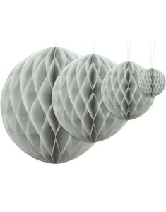 Lys Grå Honeycomb Ball 30 cm