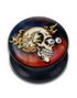 Flame Skull - Svart Piercing Plugg