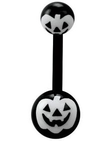 Pumpkin Svart och Vit Navelpiercing