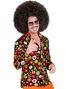 60's Mørk Blomstrete Hippie Kostymeskjorte til Herre - XX-Large
