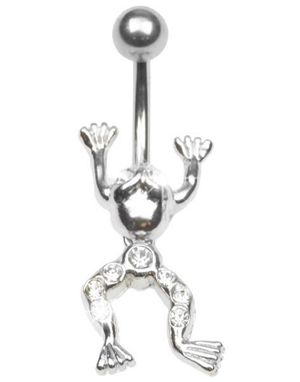 Crystal Frog Navelpiercing