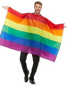 Regnbågsfärgad Poncho Unisex