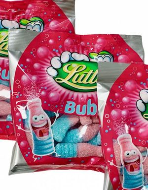 13 St Lutti Bubblizz - Rosa Och Blå Bubblegumflaskor - Hel Låda 1,69 Kg