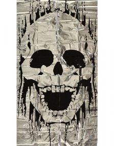 Gapende Hodeskalle - Dørdekorasjon 75x150 cm