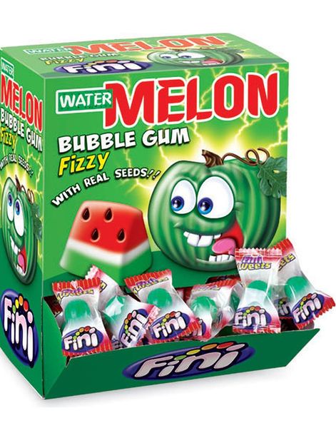 200 stk Fizzy Watermelon / Vattenmelon Tuggummi 5 gram - Fini