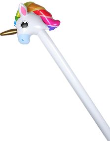 Uppblåsbar Enhörningkäpp 110 cm