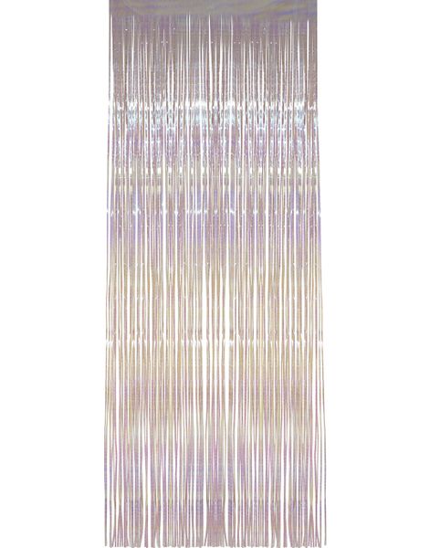 Vitt Draperi med Rosa Shimmer 244x91 cm