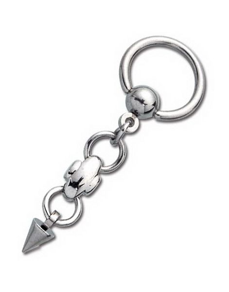BCR Piercing med Hängande Spike - 1.6 x 10 mm