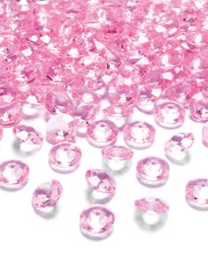 100 stk Små Ljus Rosa Akryldiamanter Konfetti/Bordspynt