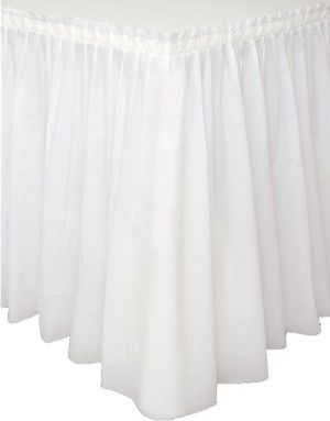 Hvitt Bordskjørt 73x426 cm