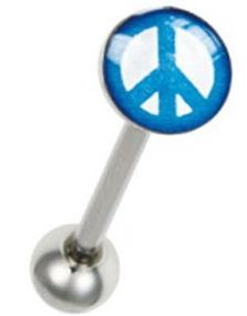 Peace in White & Blue - Tungpiercing