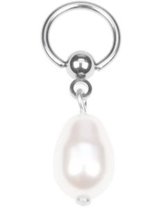 Fabolous Perl White - 1.2 x 8 mm BCR Piercing