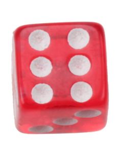 Tärning Röd - 5 mm Akrylkula till 1,6 mm stång