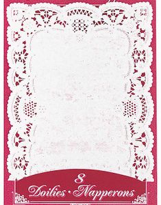 8 stk Fyrkantiga Vita Fatpapper/Tårtservietter 25,4x36,8 cm