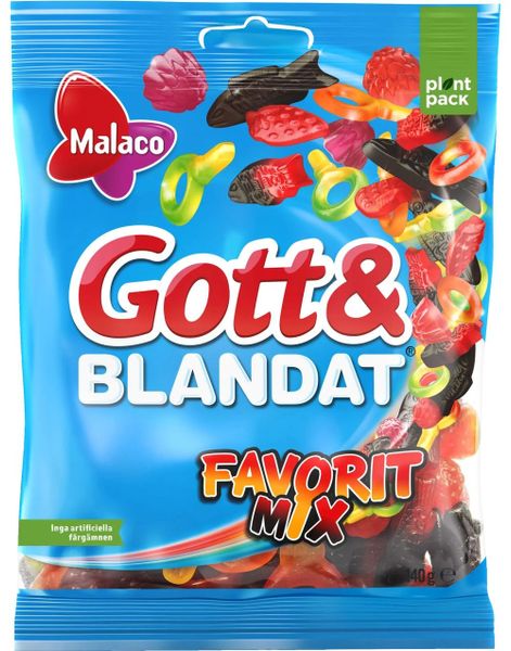 Godt og Blandet Favorittmix - Blanding av Vingummi og Lakris 130 gram