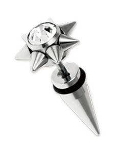 Star Spike - Silverfärgad Fejkpiercing