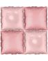 4 stk Tosidig Rosa Firkantet Folie Ballong for Backdrop/Bakgrunn