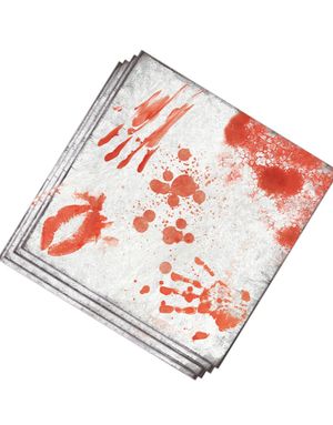 12 stk Blodiga Servietter 33x33 cm