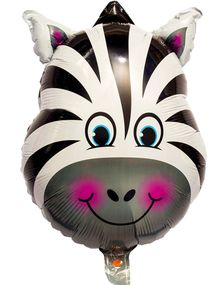 Zebra Folieballong 44x56 cm