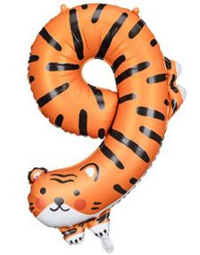 9-Talet Tiger Folieballong