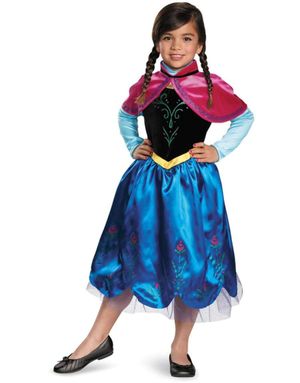 Anna - Licensierad Deluxe Frost/Frozen Kostym för Barn