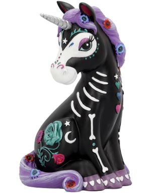 Sugarcorn - Svart Enhörningsfigur 22 cm