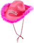 Rosa Cowboy Hatt m/Tiara - Huvudbonad