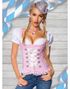 Rosa Dirndl Korsett med Push-Up