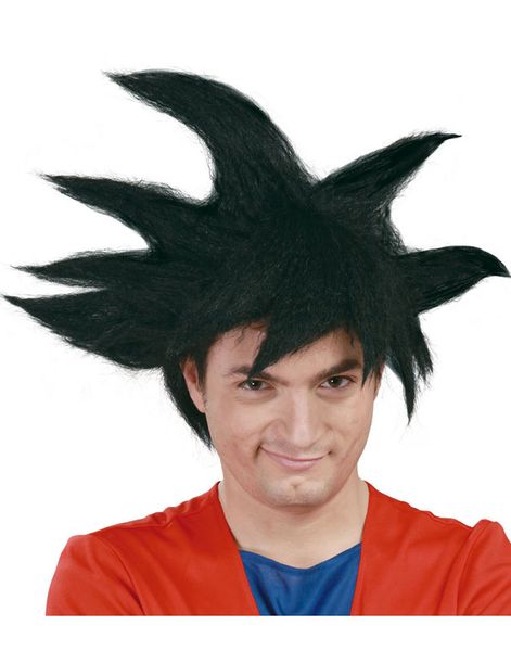 Svart Anime Dragon Ball Inspirerad Goku Peruk