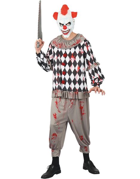 Creepy Clown Dräkt till Man
