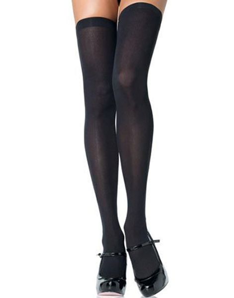 Enfärgade Svarta Strumpor - Plus Size