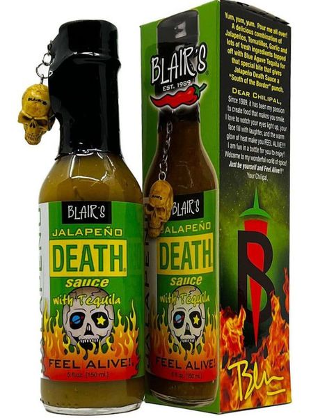 Blair's Jalapeno Tequila Death Sauce - Mildt-Sterk Saus med Jalapeno og Tequila 150 ml (USA Import)