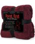 Snug Rug Sherpa Fleecefilt i Burgundy Red