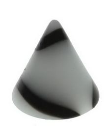 Marble Spike White - 3 mm Akrylkula till 1,2 mm stång