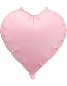 Hjerteformet Matt Rosa Folieballong 45 cm