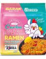 5-pack GARAK Carbo Hot Chicken Flavor Stir-fry Ramen 5x145 gram (Korea Import)