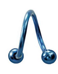 Twister - 1,2 x 8 mm Ljusbå Ögonbrynspiercing