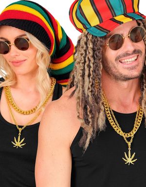 Marijuana - Gullfarget Kostymesmykke