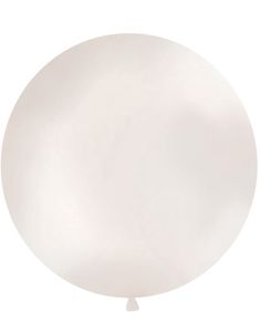 Pärlvit Metallisk Rund JUMBO Ballong 1 meter