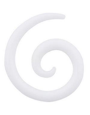 Curl Expander - Vit Silikon Öronpiercing