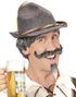 Grå Oktoberfest Peruk med Mustasch och Hak Skägg
