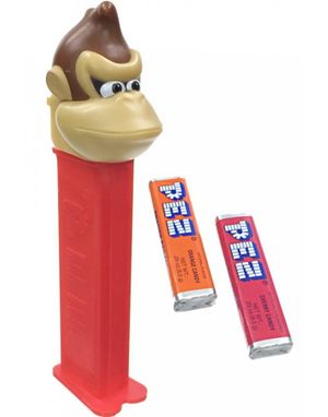 Super Mario Donkey Kong Pez-Hållare med 2 stk Pez Förpackningar