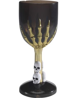 Drinkglas i Hårdplast med Skeletthand och Dödskallar