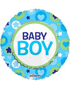 Baby Boy - Rund Folieballong 46 cm