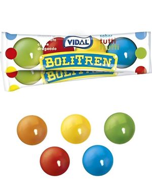 Vidal Bolitren - 4 Små Tuggummin med Tutti Fruttismak