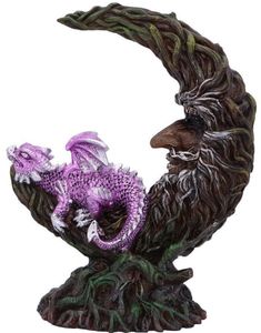 Amethyst Slumber - Sovende Drage og Månefigur 21,2 cm