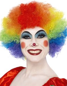 Flerfärgad Clownperuk